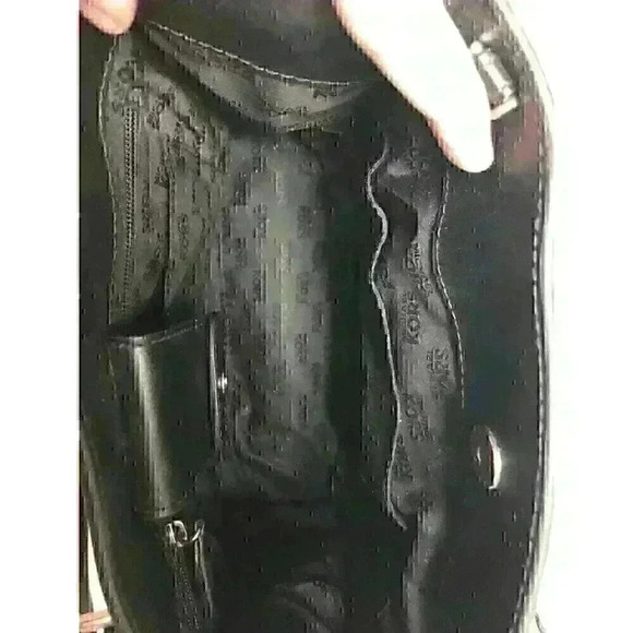 Michael Kors Bridgette Gray/Black Leather Tote Handbag Medium Size - Picture 7 of 13